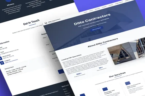 Free website built for a concrete construction specialist