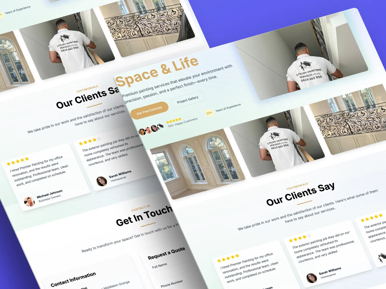 Example of a professional website built for an electrical business